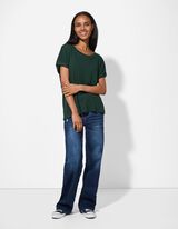 T-Shirt - Viskose-Mix - gr&uuml;n