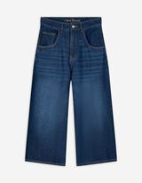 Fustă pantalon - Talie înaltă - Albastru inchis