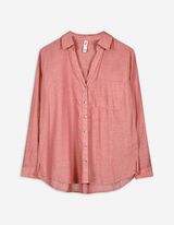 Bluse - Brusttasche - dunkelrot