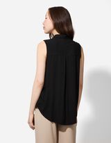 Bluse - einfarbig - schwarz