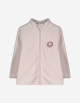 Sweatjacke - Fleece - weiß
