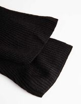 Pulover de tricot - Mâneci supradimensionate - Negru