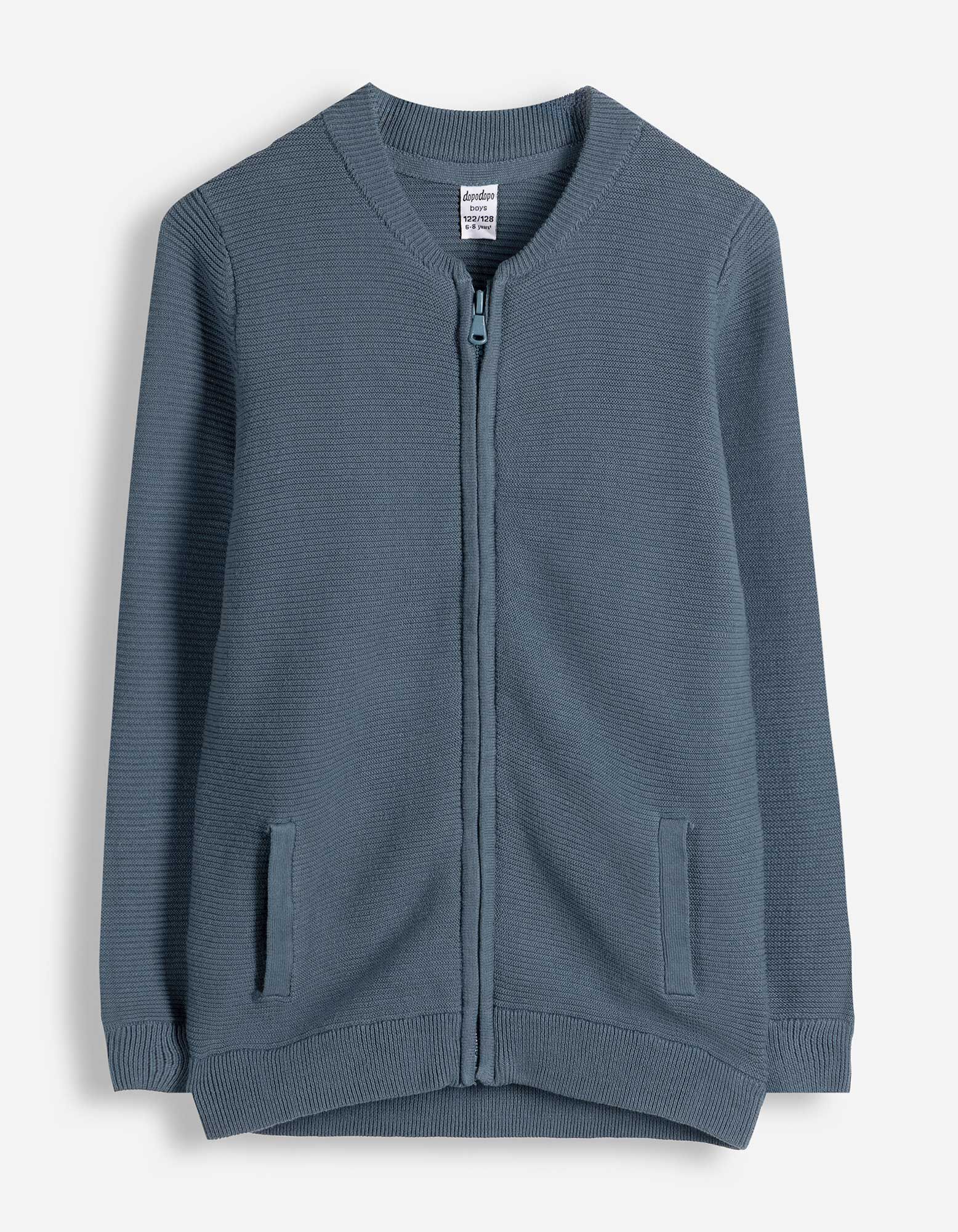 Gebreid vest - Katoen - blauw