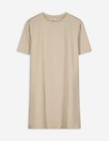Kleid - Zierperlen - beige