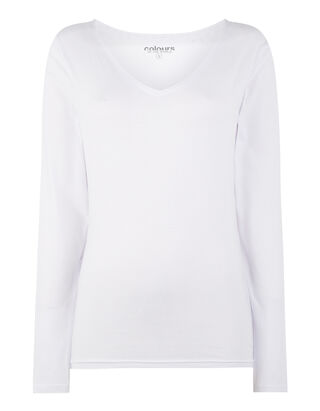 Damen Longsleeve mit V-Ausschnitt 