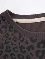 Zgornji del pižame - Rebrasti zaključki - temno siva