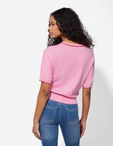 Pullover - Kurze &Auml;rmel - lila