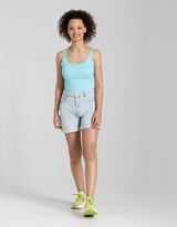 Trumpa palaidinė - Nėrinių apvadas - turkis