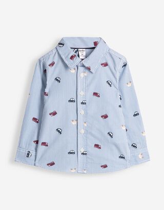 Overhemd - Print all-over - Lichtblauw