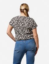 T-Shirt - Allover-Muster - schwarz