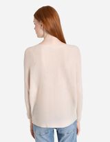 Pletený sveter - Znížené prieramky - bezova