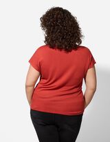 koszulka - gruby sznurek - ciemny czerwony