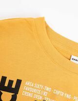 Hosszú ujjú felső - Elülső nyomtatás - világos sárga