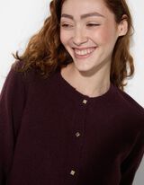 Kardigán - Gombolópántos - sotetlila
