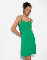 Robe trapeze - Bretelles spaghetti - Vert