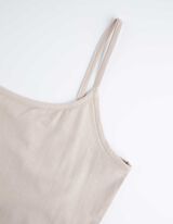 Top - Spaghettiträger - beige