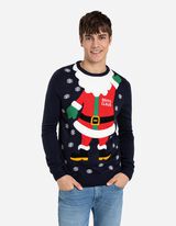 Sweter z dzianiny - Boże Narodzenie - ciemny niebieski