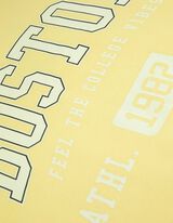 Trikotažinis megztinis - Užrašai - sviesiai geltonas