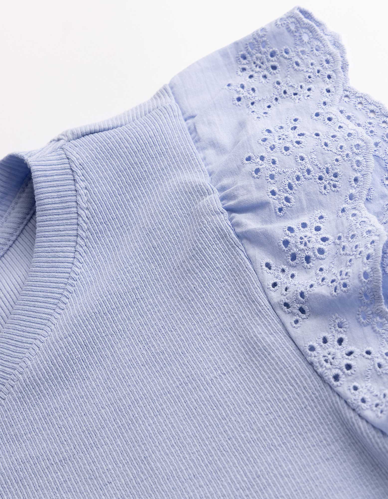 Top sans manches - Volants - bleu clair