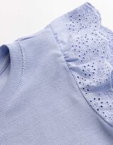 Top sans manches - Volants - bleu clair