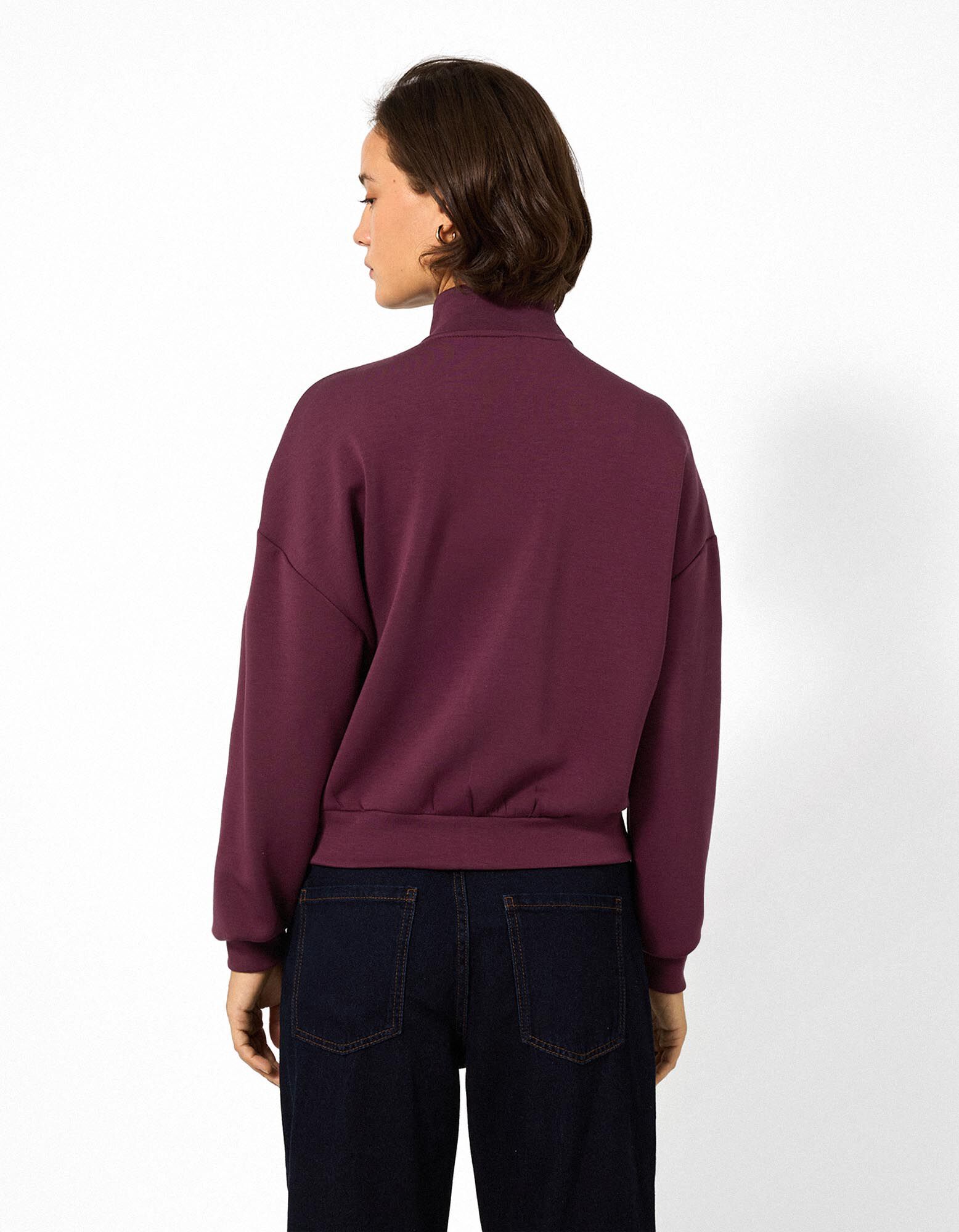 Sweatjacke - Soft-Touch - Lila