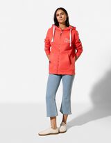 Veste molletonn&eacute;e - Broderie - orange