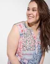 Top - Allover-Muster - weiß