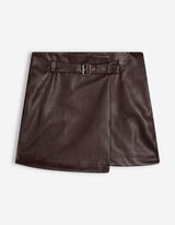 Minisukně - PU - tmave cervená