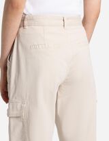 Kelnės su kišenėmis - Medvilnės mišinys - smelio spalvos