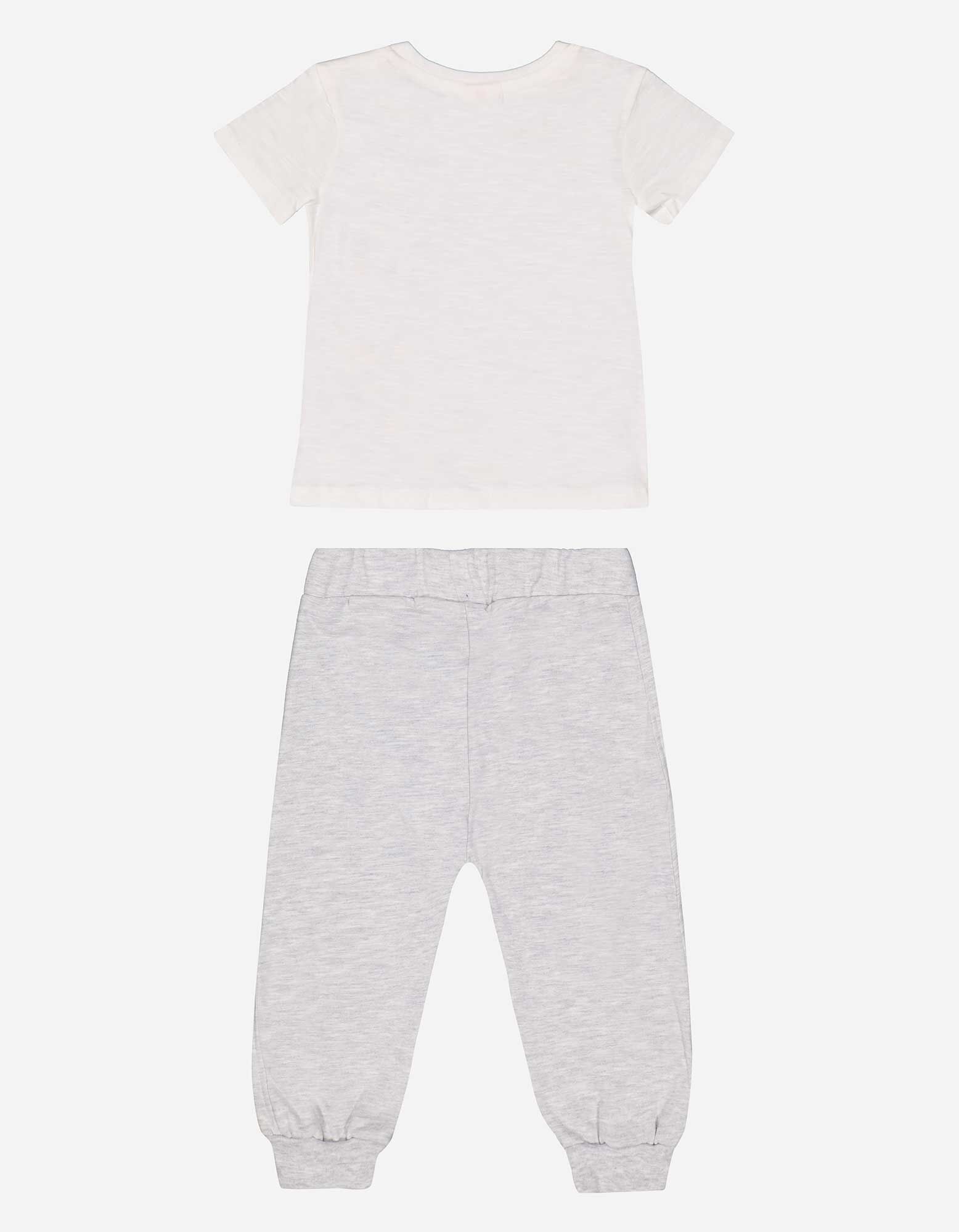 Lot d'un T-shirt et d&rsquo;un pantalon - Mickey Mouse - blanc