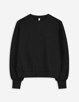 Sweatshirt - Ballonärmel - schwarz