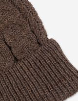 Čepice - COPÁNKOVÝ VZOR - hneda