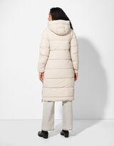 Prešívaný kabát - Regulovateľný spodný okraj - svetloseda