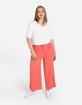 T-shirt - Watervalhals - wit