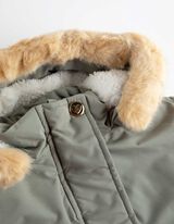 Parka - eemaldatav kunstkarusnahk - tumeroheline