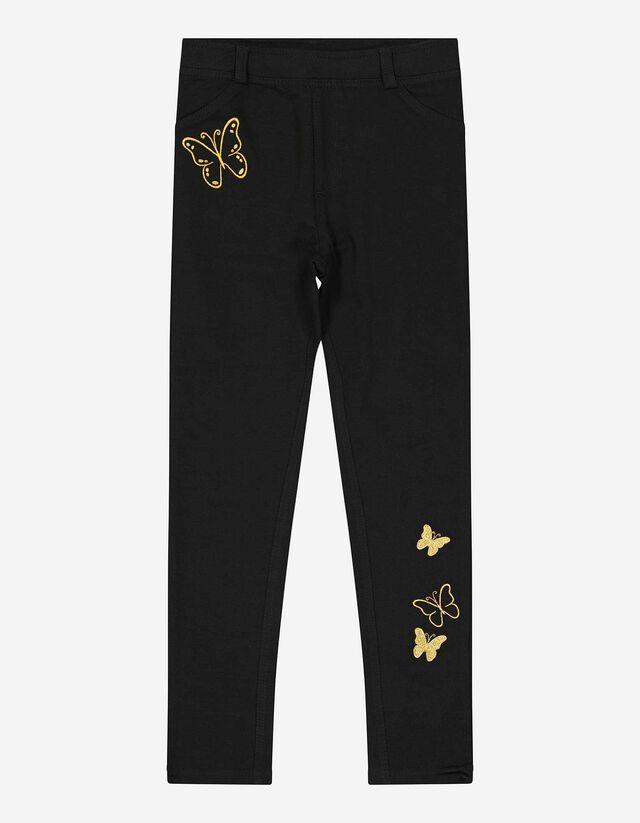 Leggings - Ricami - nero