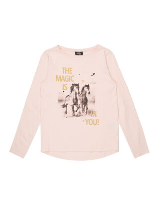 M&auml;dchen Longsleeve mit Foto-Print
