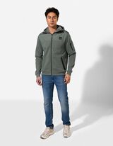 Veste molletonn&eacute;e - Coupe Regular Fit - Vert fonc&eacute;