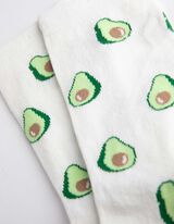 Zokni - Elszórt nyomott minta - feher