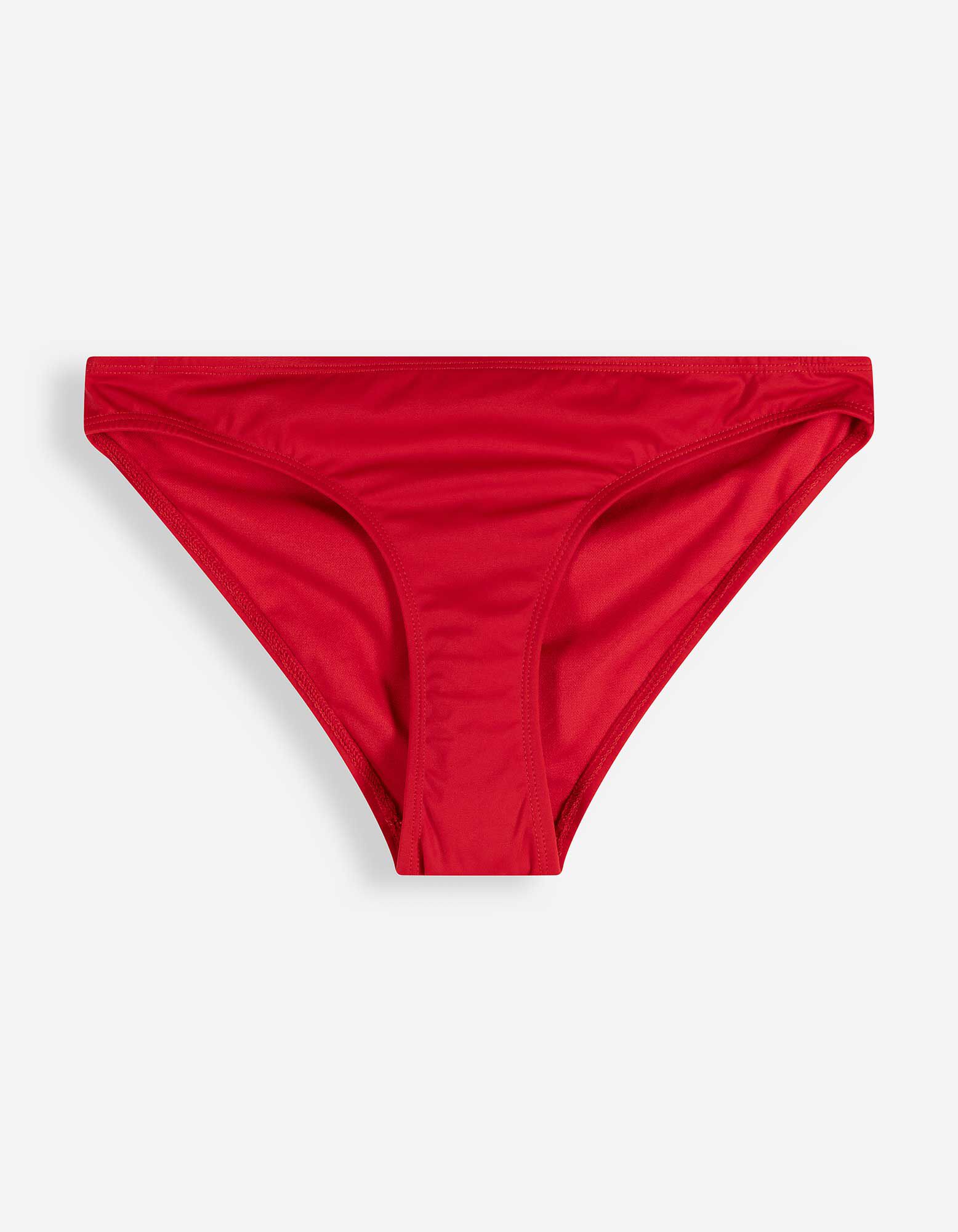 Slip de bikini - Unicolore - Rouge