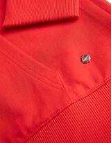 Cipz&aacute;ros meleg&iacute;tőfelső - Zsin&oacute;ros kapucni - piros