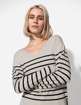 Strickpullover - Viskose-Mix - weiß