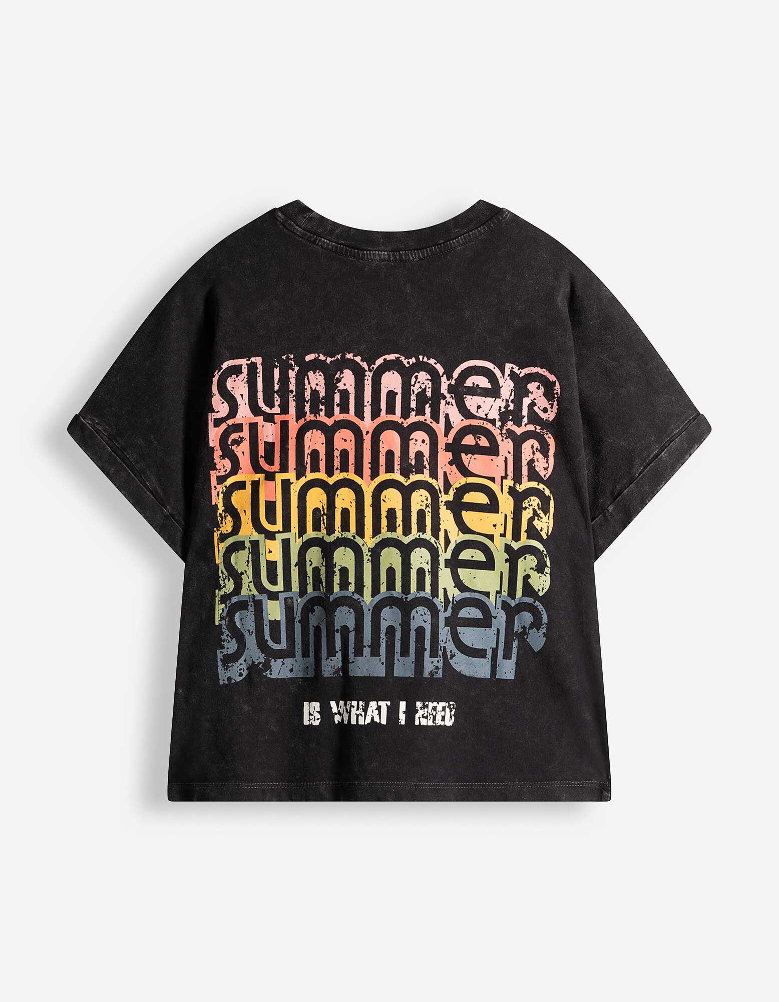 T-Shirt - Print - grau