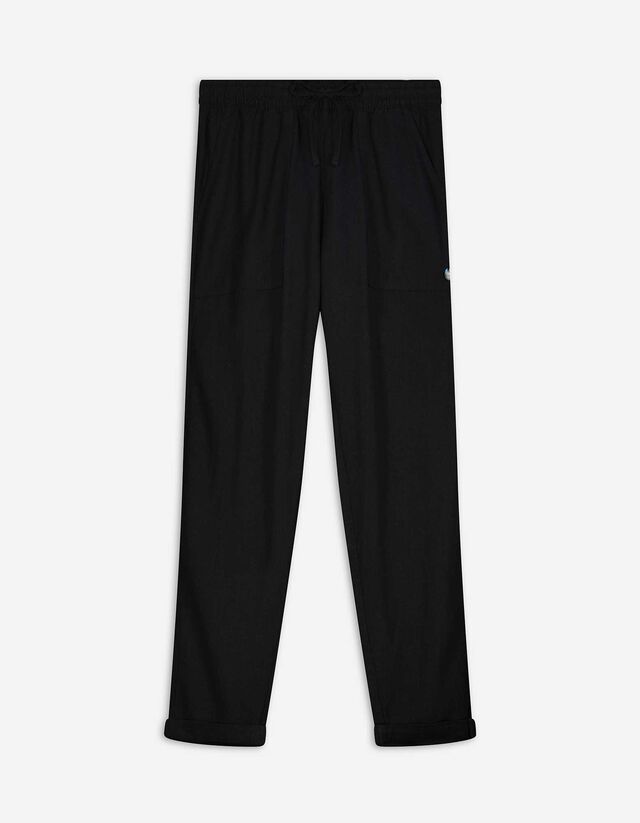 Hose - Leinen-Mix - schwarz