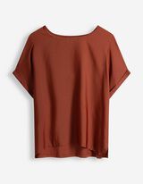 Shirt - Seitenschlitz - dunkelrot