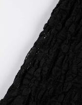 Felső - Csipkerátéttel - fekete