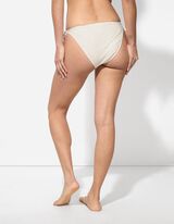 Slip de bikini - Lurex - blanc