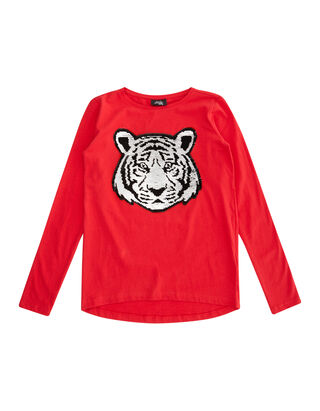 M&auml;dchen Longsleeve mit Wende-Pailletten