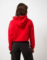Hoodie - Capuchon met tunnelkoord - rood