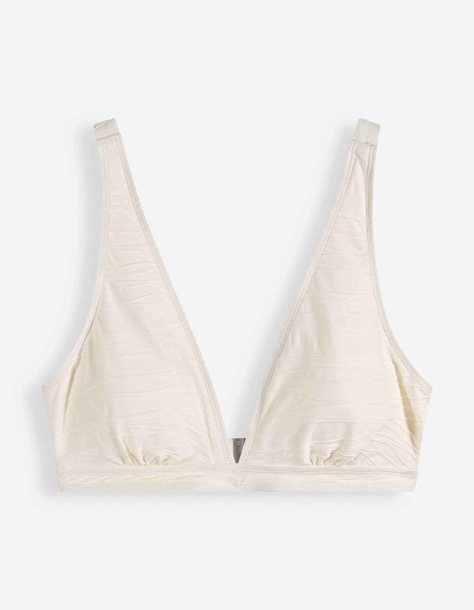 Haut de bikini - Mati&egrave;re structur&eacute;e - beige
